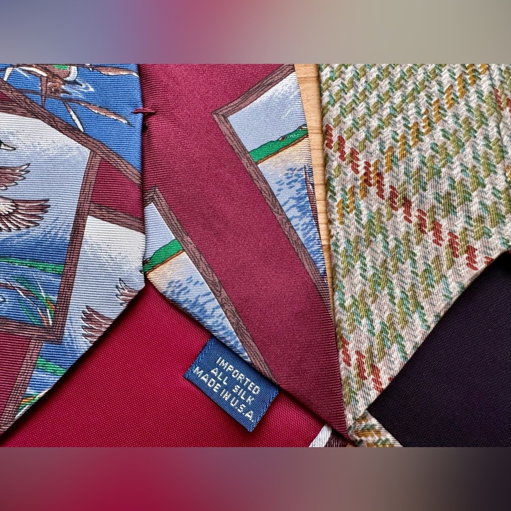 Silk 2 Piece Duck Hunting Neckties Ties - Picture 9 of 9